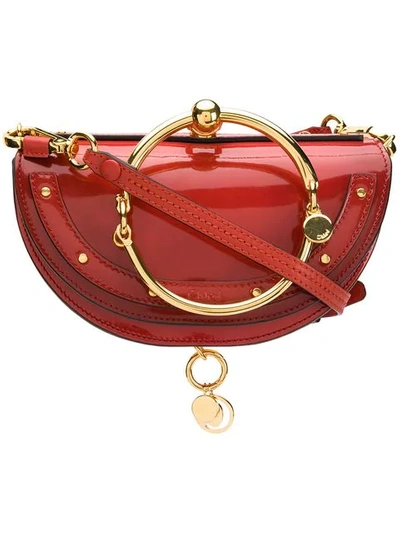 Chloé Nile Minaudière Handbag In Red