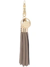 SEE BY CHLOÉ SEE BY CHLOÉ HANGING TASSEL KEYRING - GREY