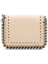 Stella Mccartney Falabella Small Flap Wallet In Neutrals