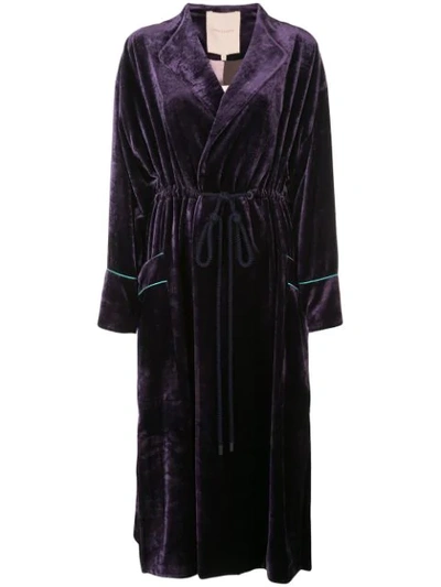 Roksanda Dressing Gown Coat In Purple