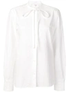 JW ANDERSON JW ANDERSON TIED NECK CROCHET TUNIC - WHITE