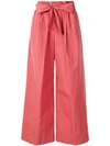 FORTE FORTE BELTED WIDE LEG TROUSERS