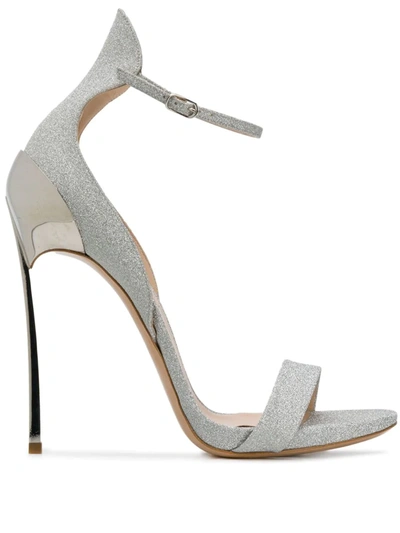 Casadei Techno Blade Sandals In Silver