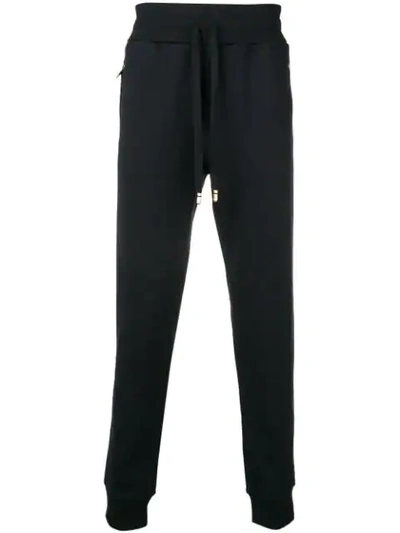 Dolce & Gabbana High Waisted Track Trousers In Blue