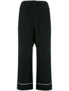 FENDI CONTRAST PIPING CROPPED TROUSERS