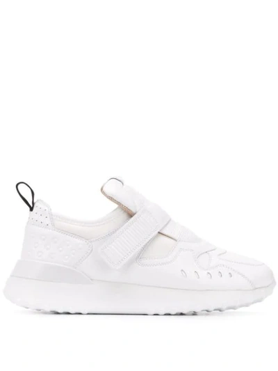 Tod's Exaggerated-sole Leather Trainers In White