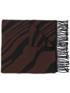 ROBERTO CAVALLI ZEBRA PATTERN SCARF