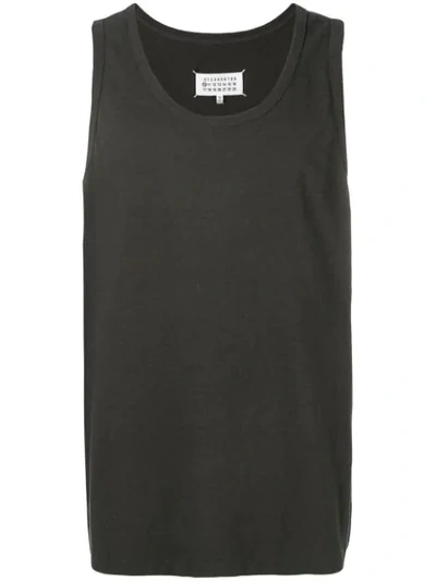Maison Margiela Ribbed-knit Cotton-jersey Tank Top In Grey
