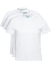 Prada Triangle-logo T-shirt (pack Of Three) In White
