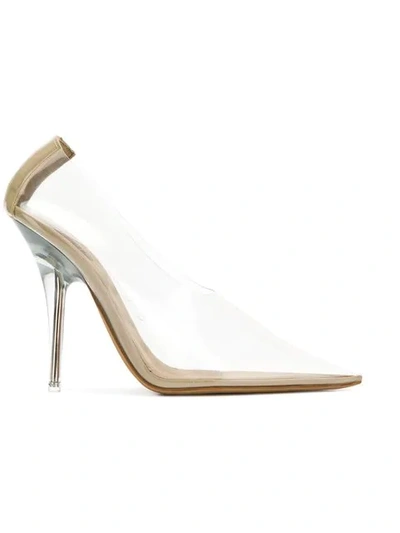Yeezy Point Toe Pvc Pumps In Clear