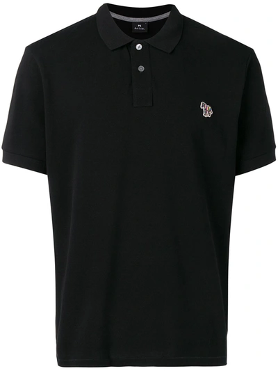 Ps By Paul Smith Ps Paul Smith Slim Fit Zebra Polo Shirt In Black