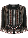 Alberta Ferretti Bead Embroidered Jacket In Black
