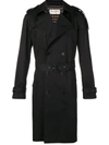 Saint Laurent Classic Plain Trench In Black