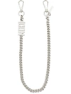 Dsquared2 Icon Faceted Chain Keyring In Silver