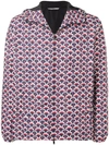Valentino Logo Scale Print Jacket In Blue