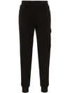 C.p. Company Cp Company Tapered Track Pants - Black In Black