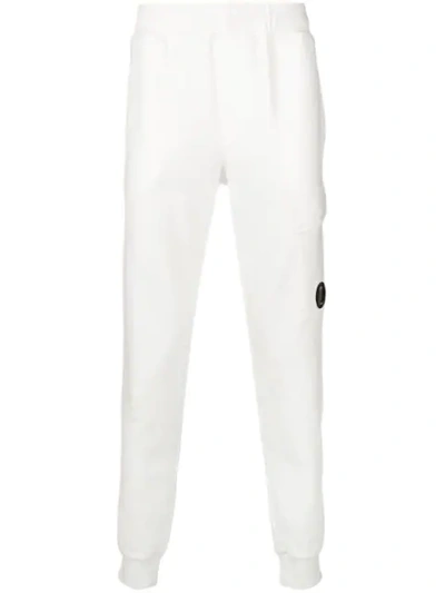 C.p. Company Cp Company Diagonal Raised Fleece Sweatpants In White