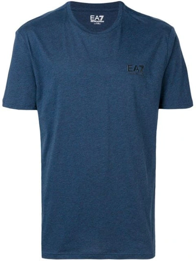 Ea7 Emporio Armani Logo印花t恤 - 蓝色 In Blue