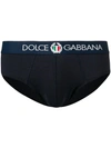 Dolce & Gabbana Brando Briefs In Stretch Cotton In Blue