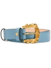 VERSACE VERSACE BAROCCO BUCKLE BELT - BLUE