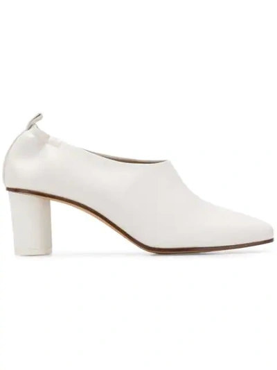 Gray Matters 'micol' Choked-up Leather Pumps In White