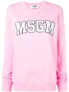 Msgm Basic Logo Sweatshirt In Pink