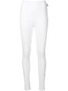 Philipp Plein Two-tone High-waisted Leggings In White