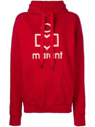 Isabel Marant Étoile Mansel Oversized Cotton-blend Hoodie In Red