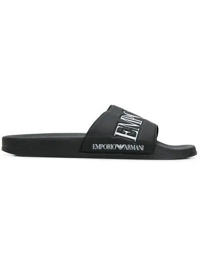 Emporio Armani Slides - Item 11639608 In Black