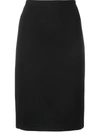 Emporio Armani Basic Midi Skirt In Black