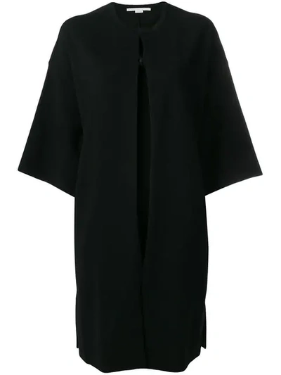 Stella Mccartney Compact Knit Caban Jacket In Black