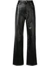 HELMUT LANG HIGH WAISTED FLARED TROUSERS