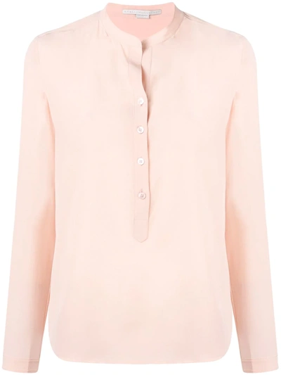 Stella Mccartney Eva Shirt Blouse In Rose-pink Silk In Pink
