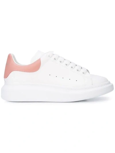 Alexander Mcqueen Oversize Low Top Sneaker In White/ Carnation Pink