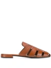 Church's Becky Leather Slippers In Brown