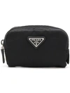 PRADA PRADA LOGO COIN POUCH - BLACK