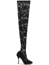 DOLCE & GABBANA LACE OVER-KNEE BOOTS