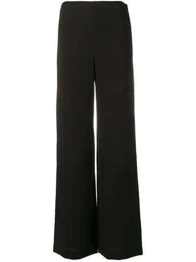 Theory High-waisted Wide Trousers In Black