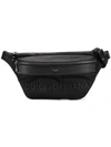 Dolce & Gabbana Logo Leather & Nylon Belt Bag In Black