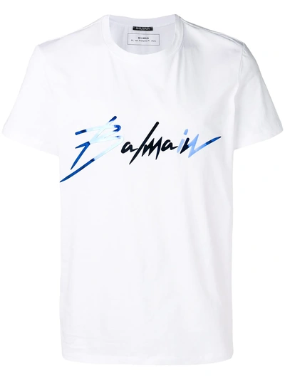 Balmain Logo T恤 - 白色 In White
