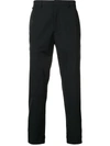 Prada Cropped Techno Stretch Trousers - Black In Black