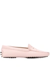 Tod's Light Pink Light Pink Gommino Leather Driving Shoes In Pink