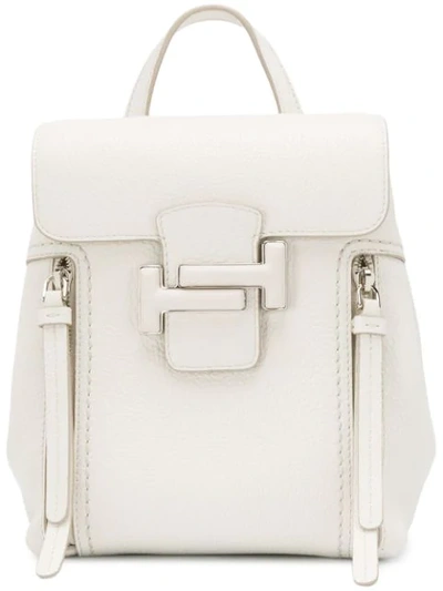 Tod's Double T Light Pink Leather Backpack