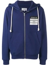 Maison Margiela Stereotype Drawstring Hoodie Blue