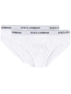 DOLCE & GABBANA DOLCE & GABBANA TWO PACK LOGO BRIEFS - WHITE