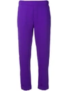 P.a.r.o.s.h Slim-fit Cropped Trousers In Purple