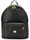 VERSACE PEBBLED TEXTURE LOGO BACKPACK