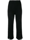 KENZO PLEATED CROPPED TROUSERS