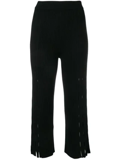 Kenzo Pleated Cropped Trousers In Black