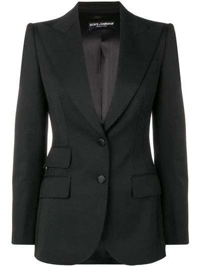 Dolce & Gabbana Schmaler Blazer In Black